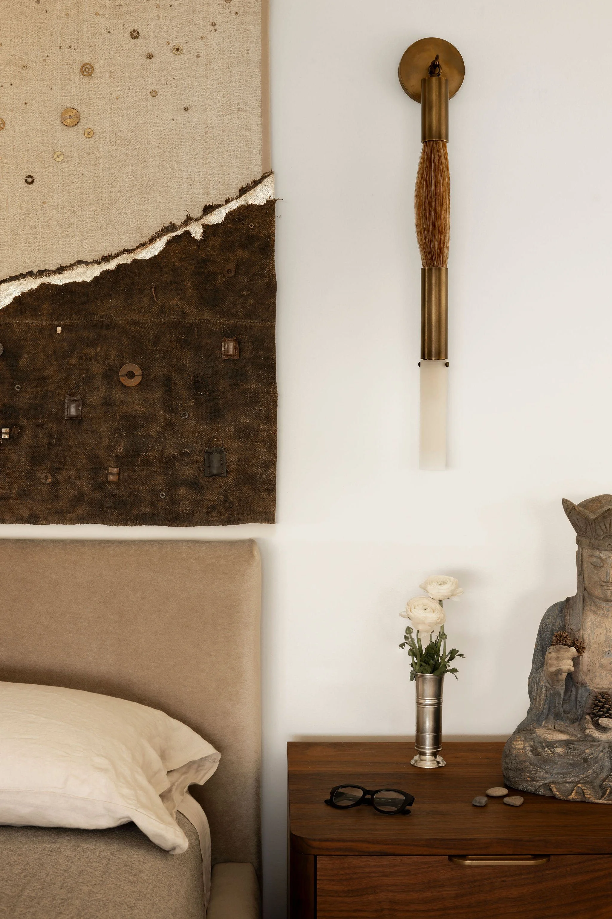 Detail of a commissioned Landscape of Blessings work installed in a client's home.