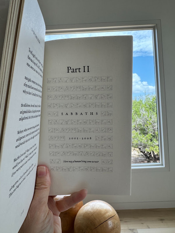 Reading “XVI” from Leavings by the studio window